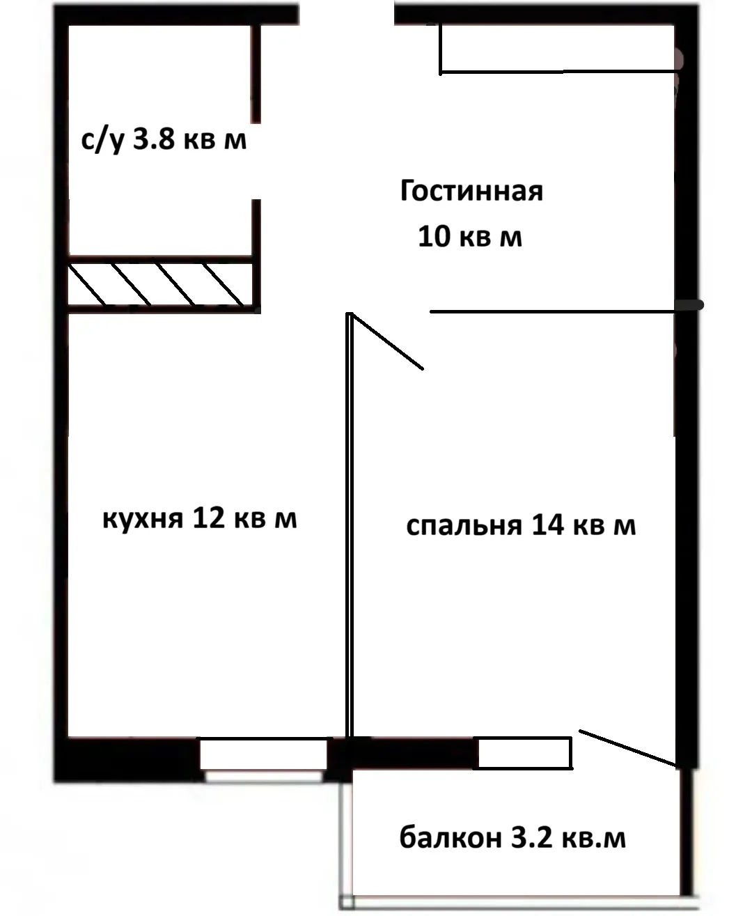 ЕВРО 2 КОМНАТНАЯ КВАРТИРА В ЖК АБРИКОСОВО - миниатюра 33